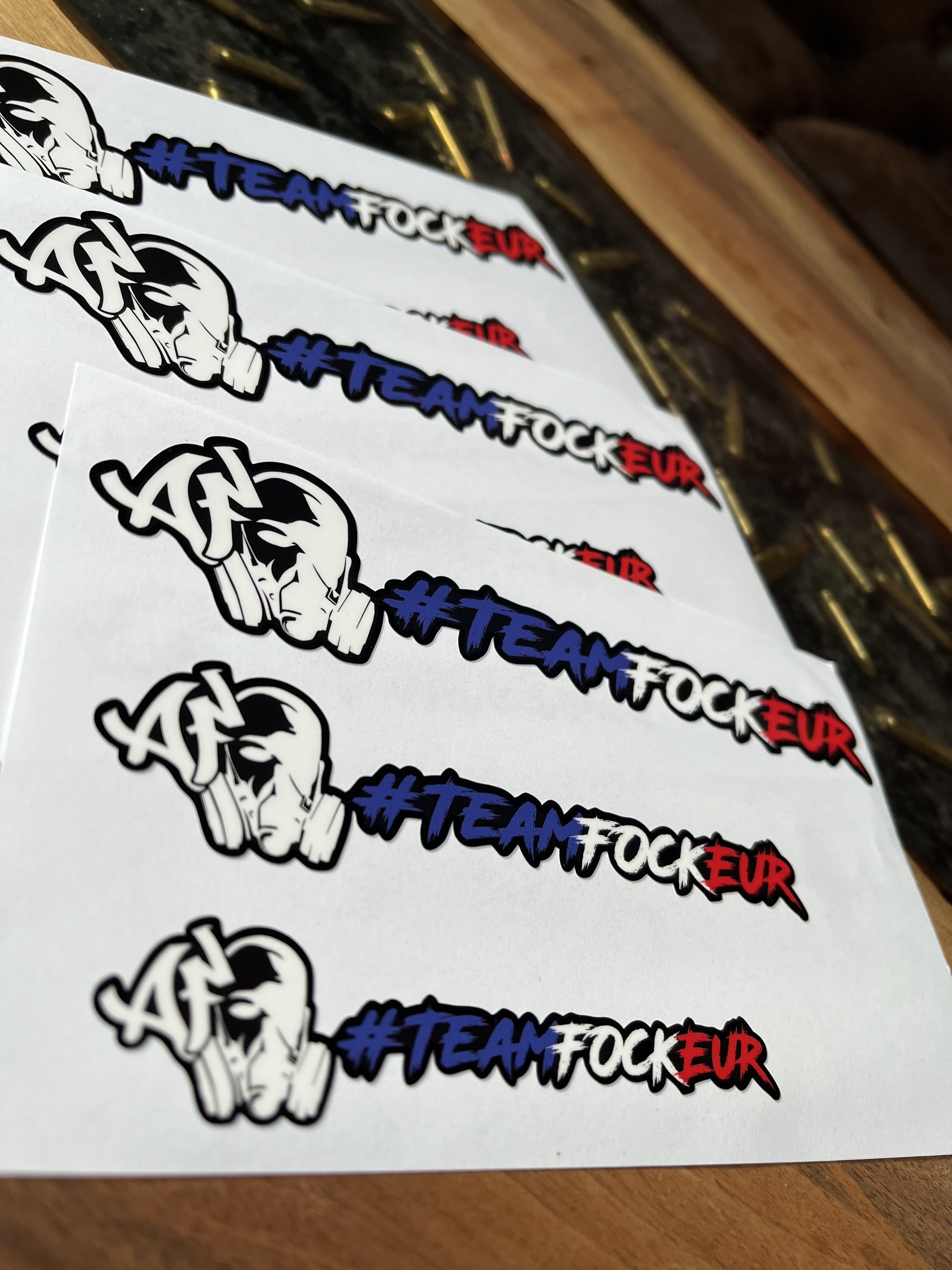 Planche 3 stickers Team Fockeur