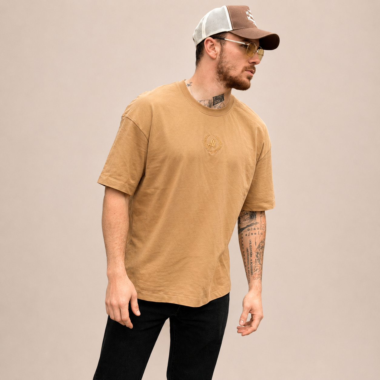 T-shirt Oversize L'Olivier - Tan