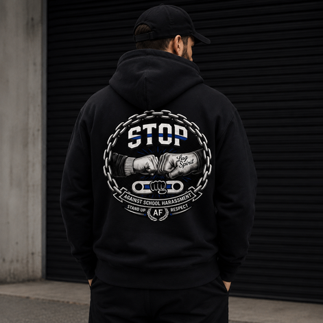 Sweat STOP HARCELEMENT Version 3 - Noir