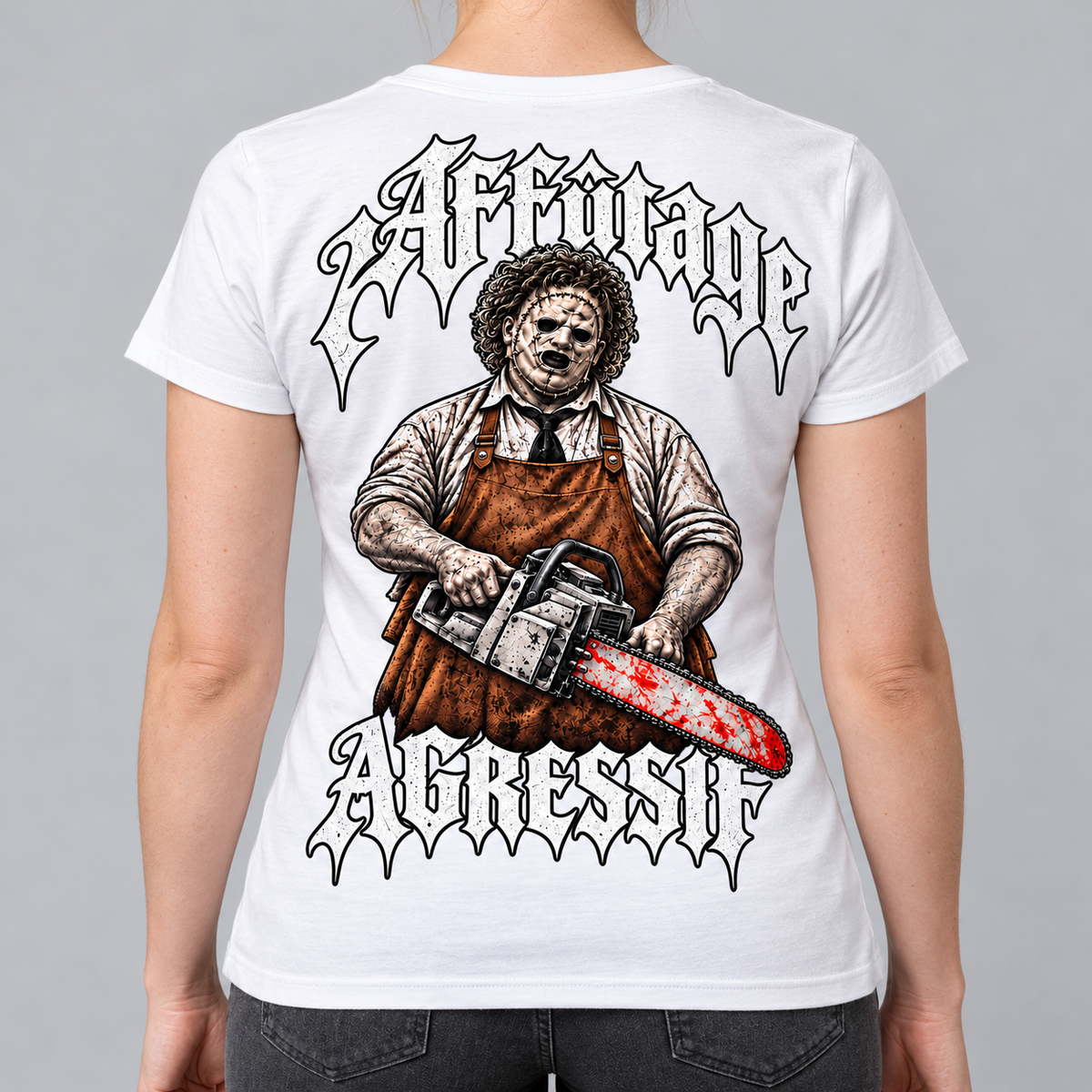 T-shirt Femme - LE BOUCHER - AF CUSTOM & Valo la Buchette