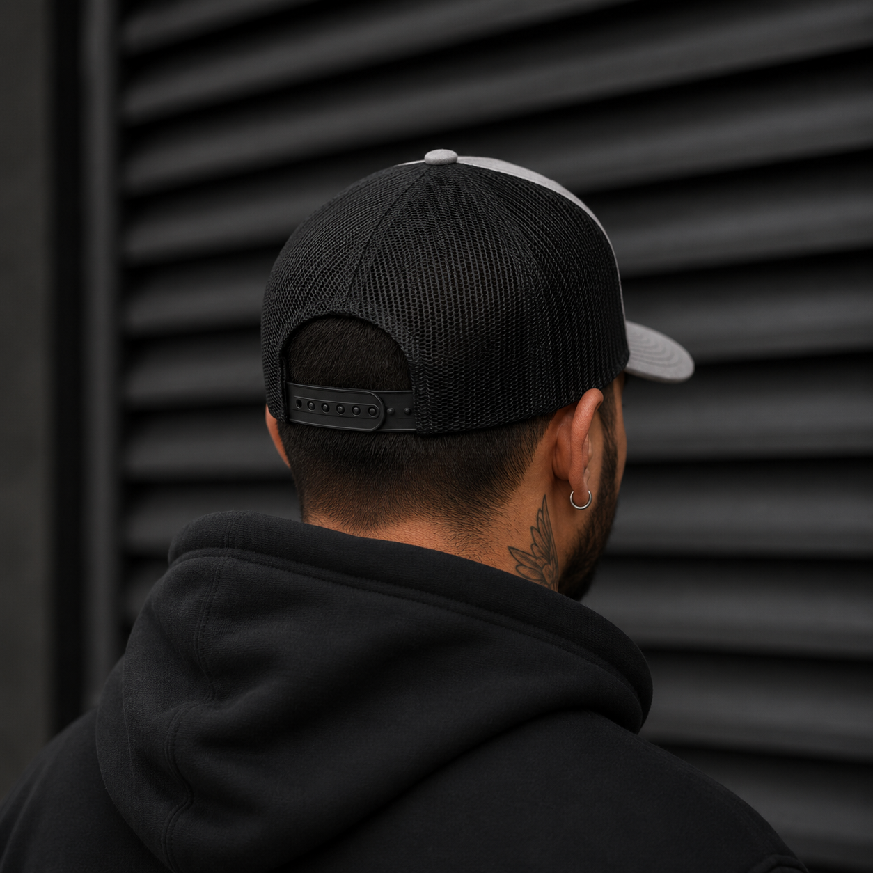 Trucker Gris et Noir – Broderie 3D 