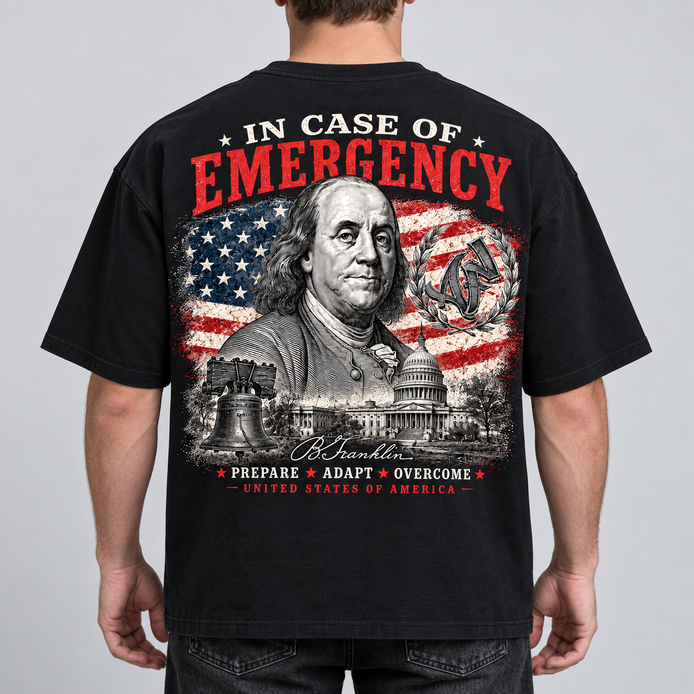 T-shirt Oversize - EST. 1776 In Case of Emergency