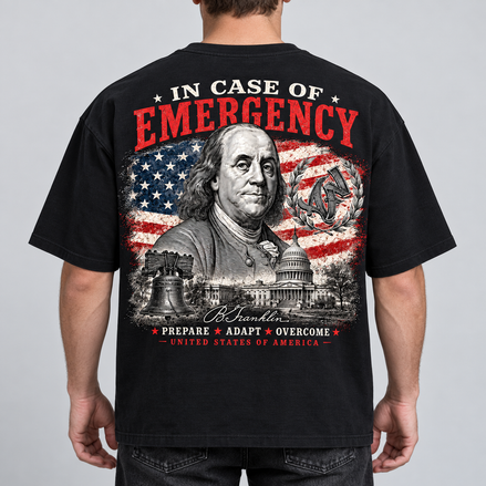 T-shirt Oversize - EST. 1776 In Case of Emergency
