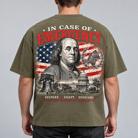 T-shirt Oversize - EST. 1776 In Case of Emergency