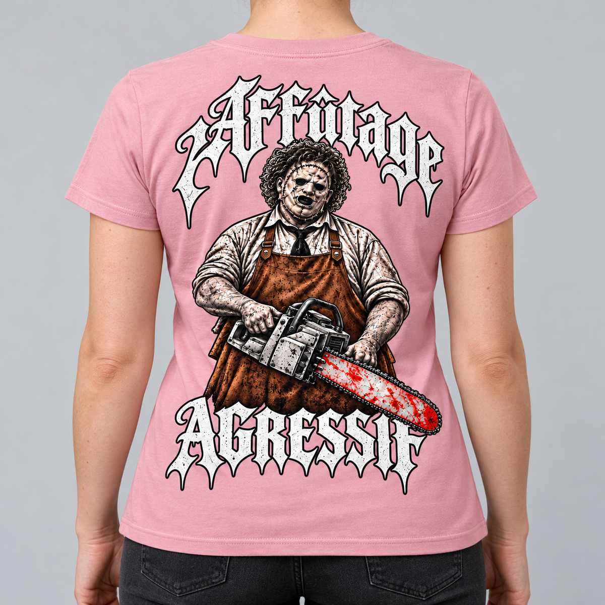 T-shirt Femme - LE BOUCHER - AF CUSTOM & Valo la Buchette