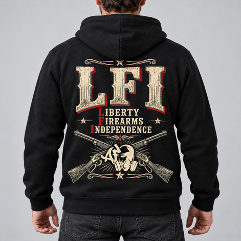 Sweat à Capuche - LFI — LIBERTY. FIREARMS. INDEPENDENCE.