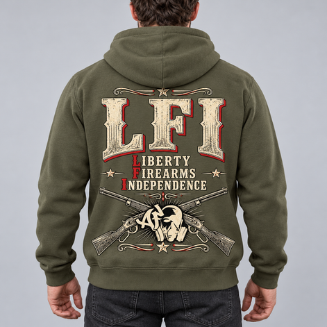 Sweat à Capuche - LFI — LIBERTY. FIREARMS. INDEPENDENCE.