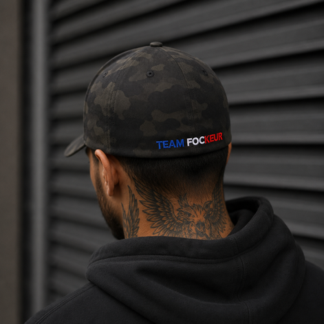 Casquette Flex Multicam Black – Broderie 3D Noir - "AF"