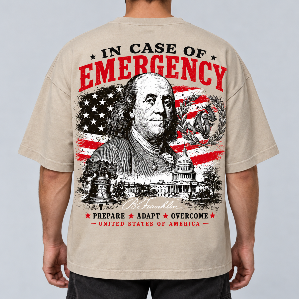 T-shirt Oversize - EST. 1776 In Case of Emergency