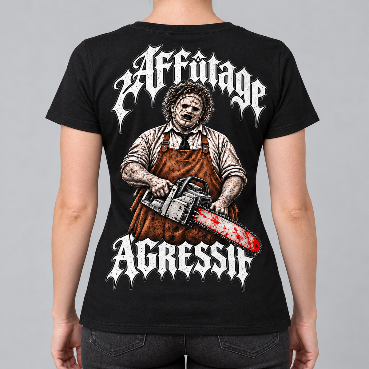 T-shirt Femme - LE BOUCHER - AF CUSTOM & Valo la Buchette