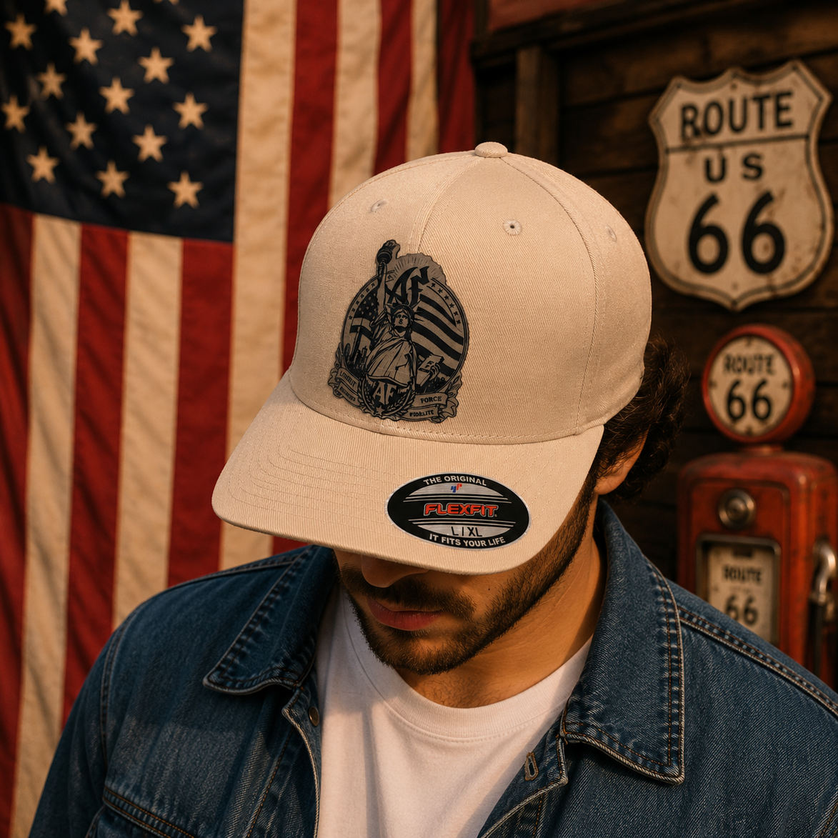 Casquette Flex Personnalisée avec Patch Cuir PU
