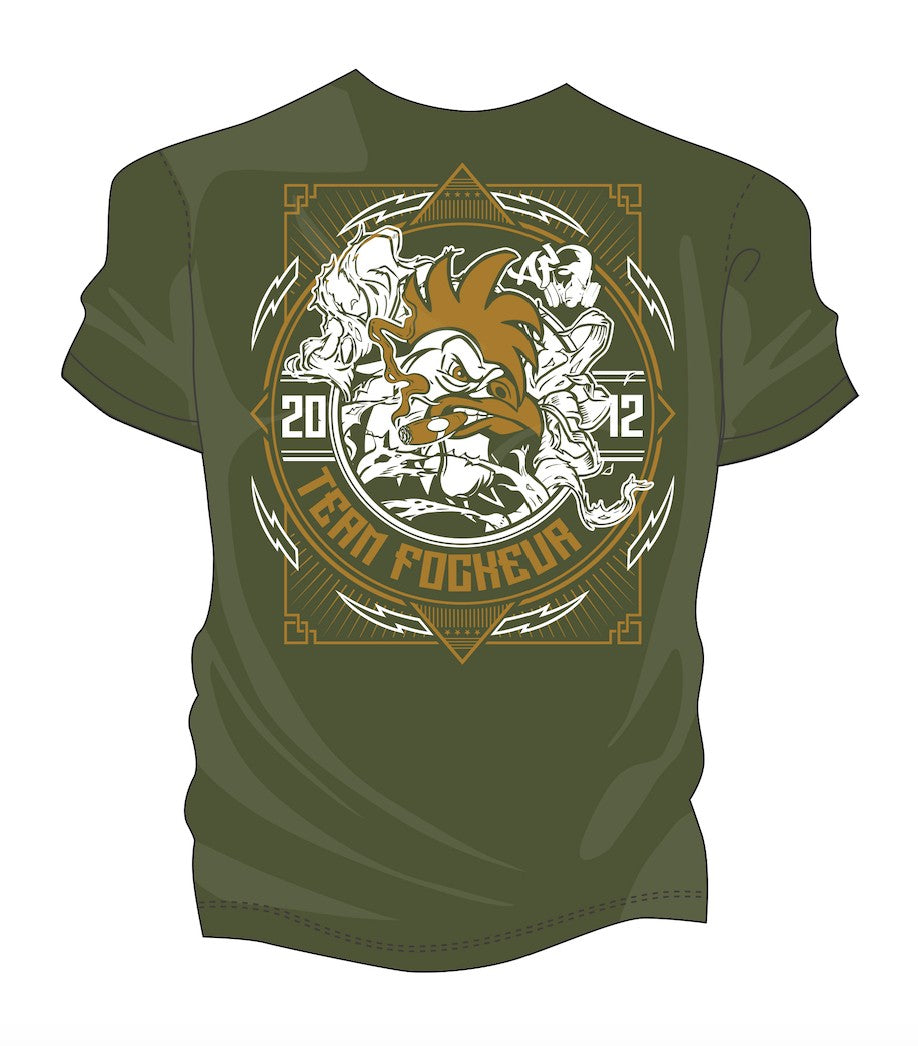 T-shirt - Coq'Hard - Kaki