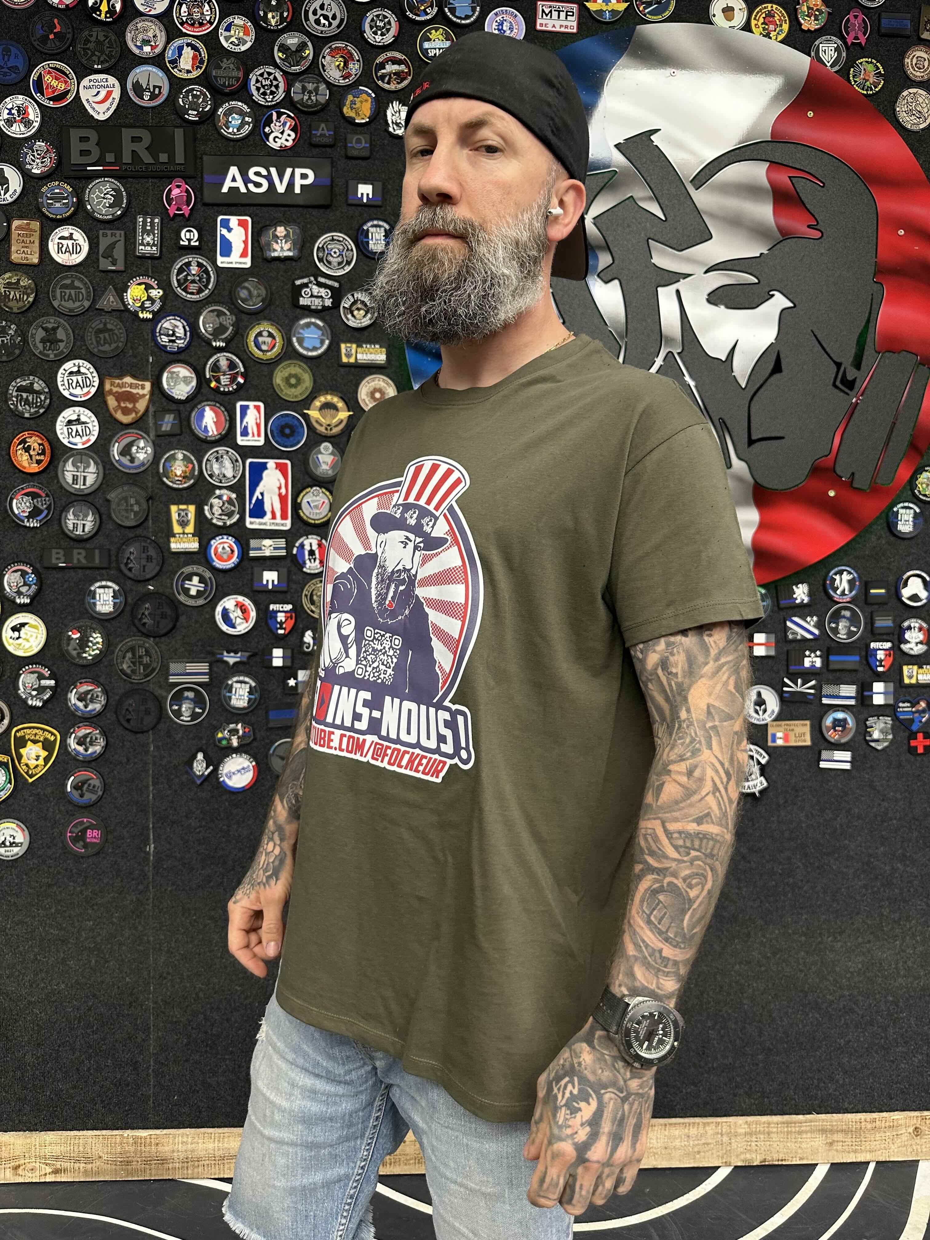T-shirt Oncle Fock - Kaki