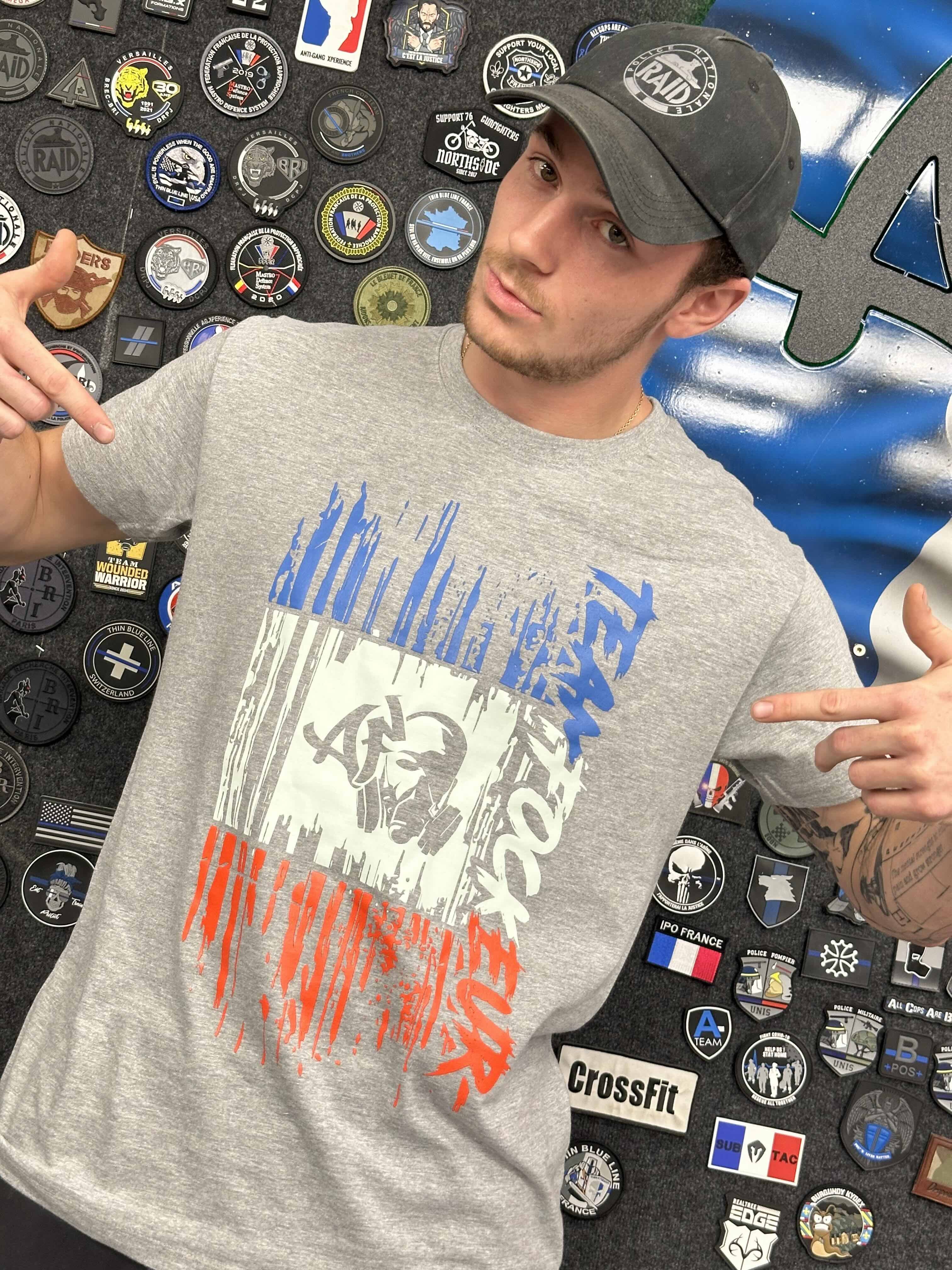 T-shirt Frenchy - Gris chiné