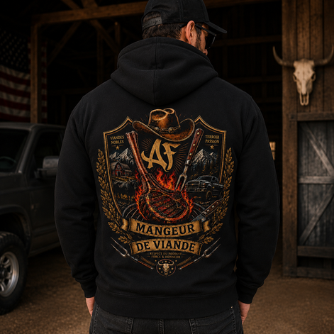Sweat Mangeur de Viande - Noir