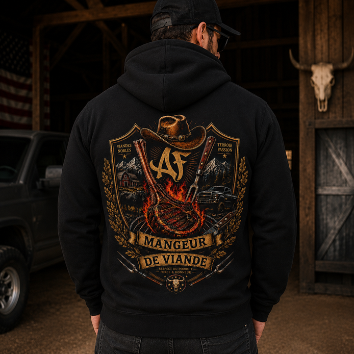 Sweat Mangeur de Viande - Noir