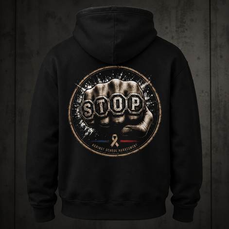 Sweat STOP HARCELEMENT Version 4 - Noir