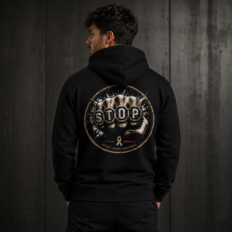 Sweat STOP HARCELEMENT Version 4 - Noir