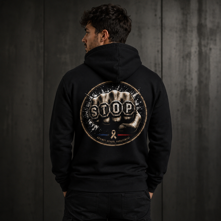Sweat STOP HARCELEMENT Version 4 - Noir