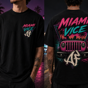 T-shirt Oversize Miami Vice - Noir