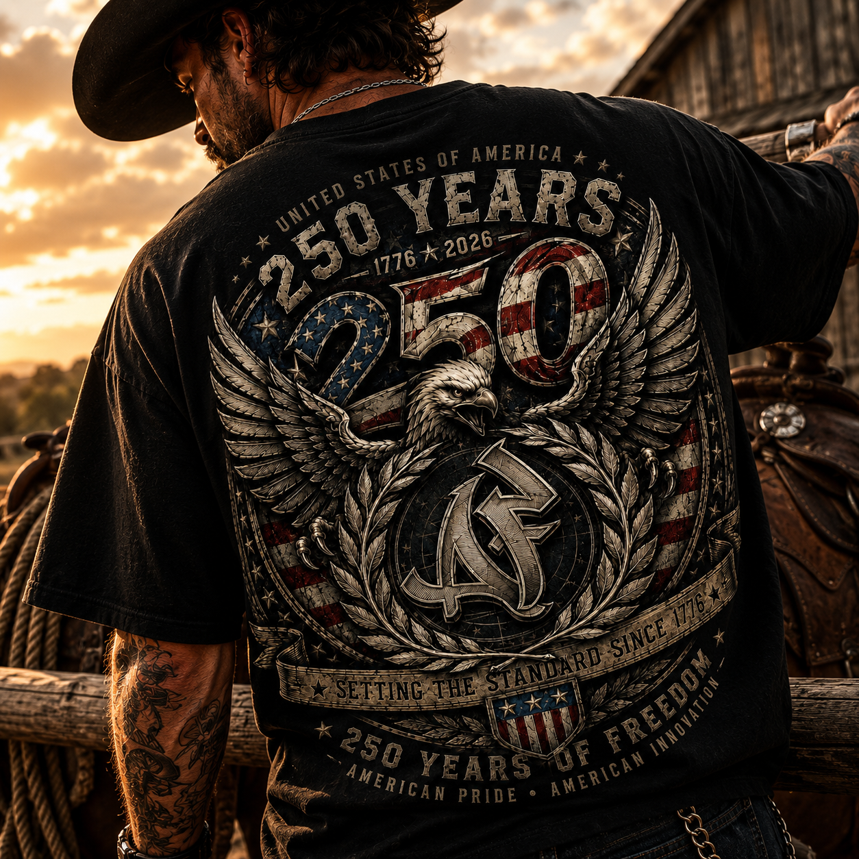 T-shirt Oversize 250 Ans - Noir