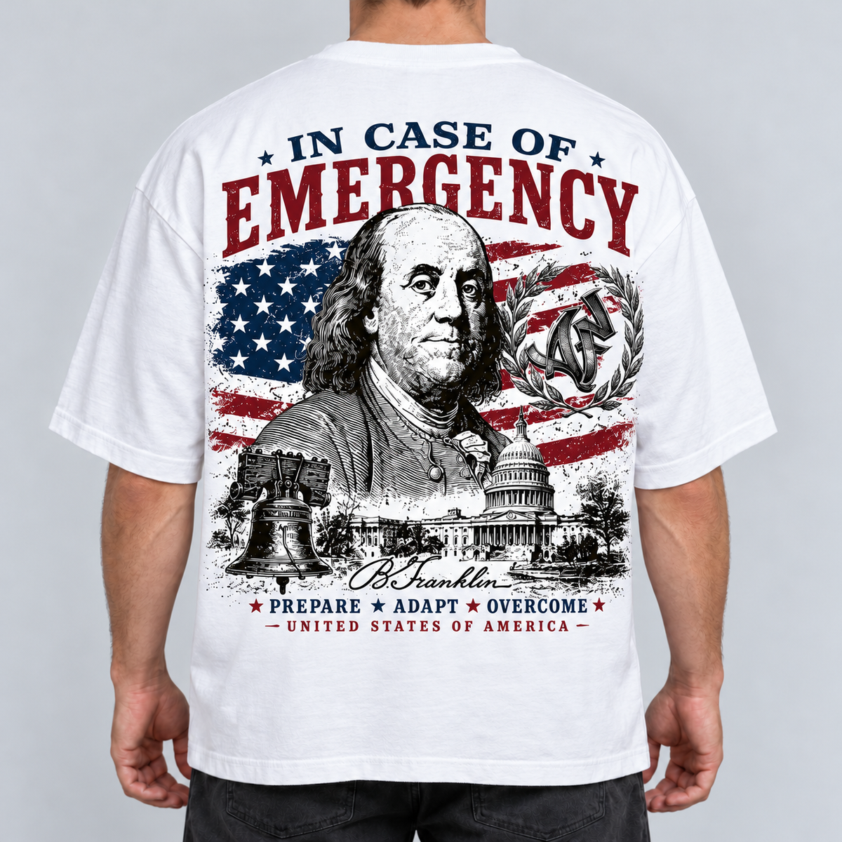 T-shirt Oversize - EST. 1776 In Case of Emergency