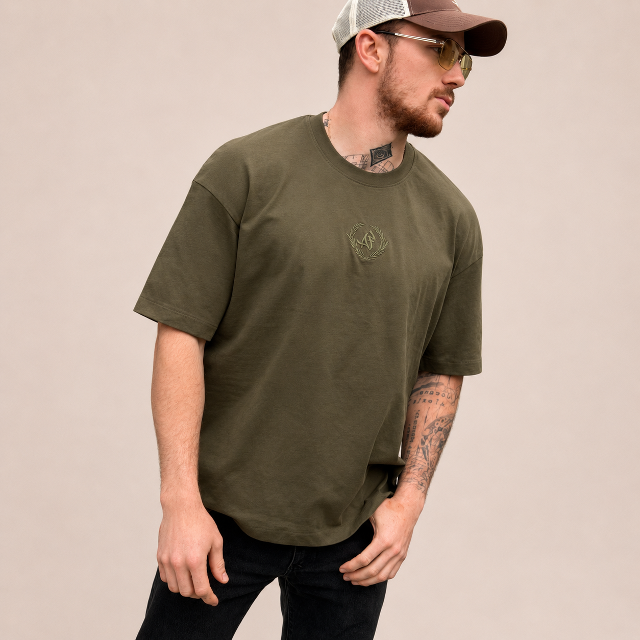 T-shirt Oversize L'Olivier - Kaki